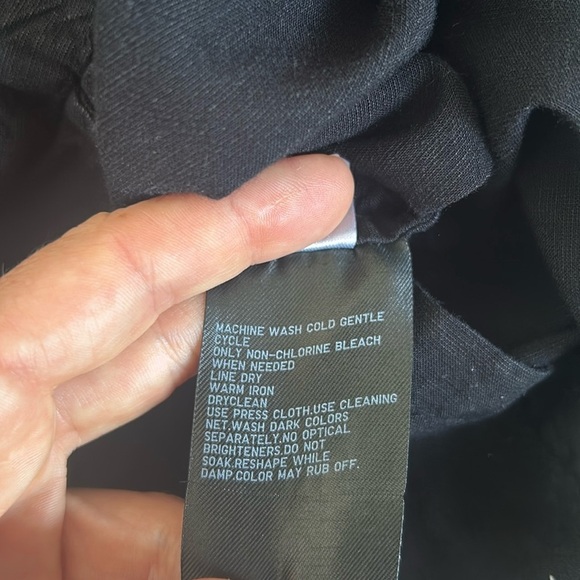 JW Anderson x Uniqlo Womens JWA Gathered Short Sleeve Black Tie Neck Blouse XS - Picture 9 of 9